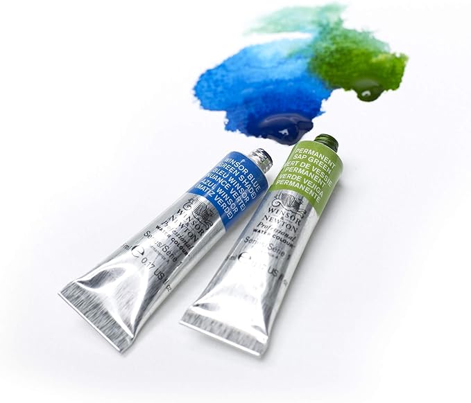 Winsor & Newton Professional Watercolor, 14ml Tube, Ultramarine Green Shade - Image 5