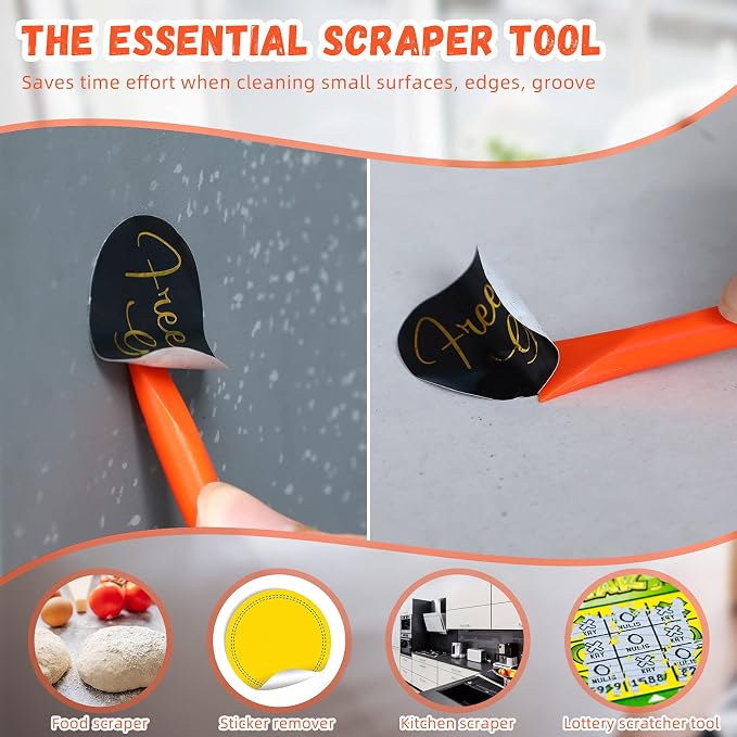 Minatee 18 Pieces Non-scratch Plastic Scraper Tool Multi-purpose Carbon Fiber - Image 7