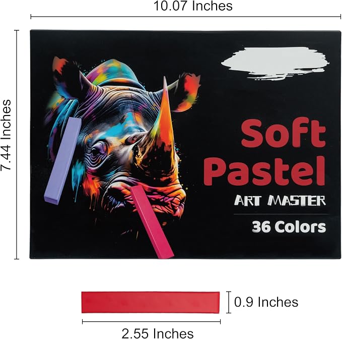 Soft Pastels Set, Square Chalk Pastel Sticks, Students & Beginners, Blending & - Image 6