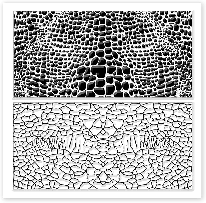 CHGCRAFT Leather Cracks Polymer Clay Texture Sheets Alligator Leather Flaw - Image 8