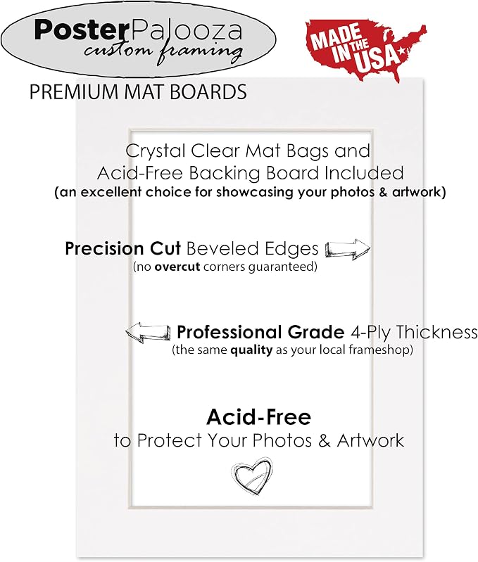 Pack of 25 Acid Free 8x10 Mats Bevel Cut - Image 9