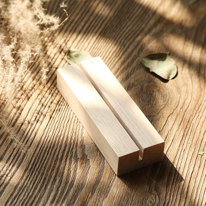UNIQOOO 20 Pack 4" Wood Stands for Wedding Acrylic Sign, Wood Table Number - Image 7