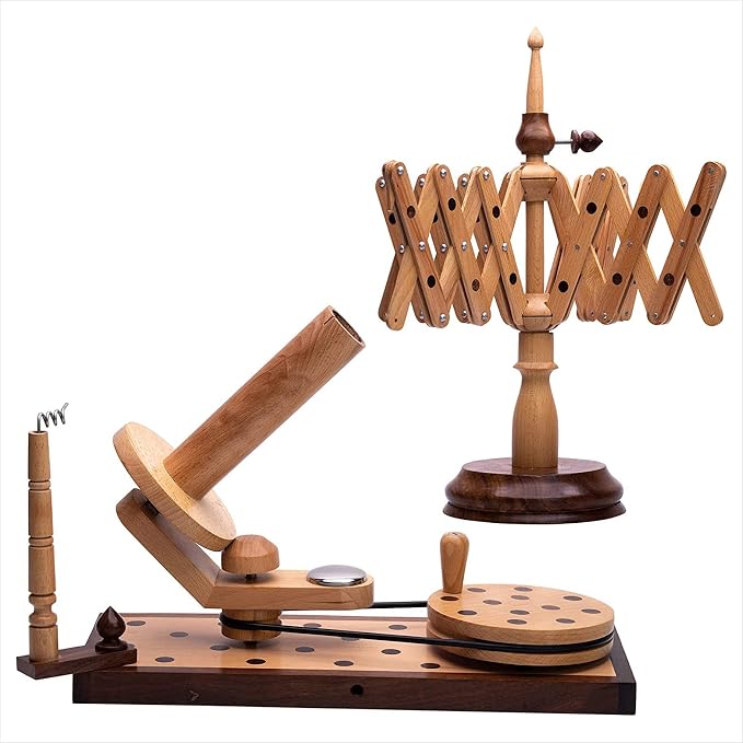 Wooden Handcrafted Heavy Duty Wooden Yarn Ball Winder by NaginaInternational