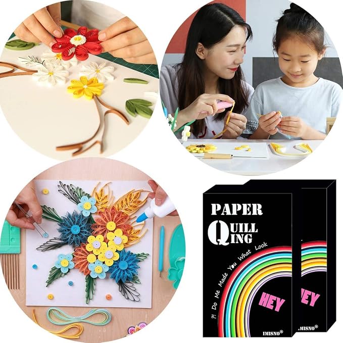 Paper Quilling Strips with 26 Colors 2080 Strips Quilling Tools and Supplies - Image 6