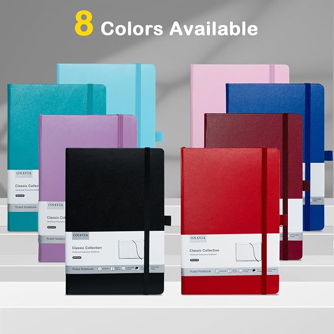 8 Pack Lined Journal Notebooks for Work, - Image 7