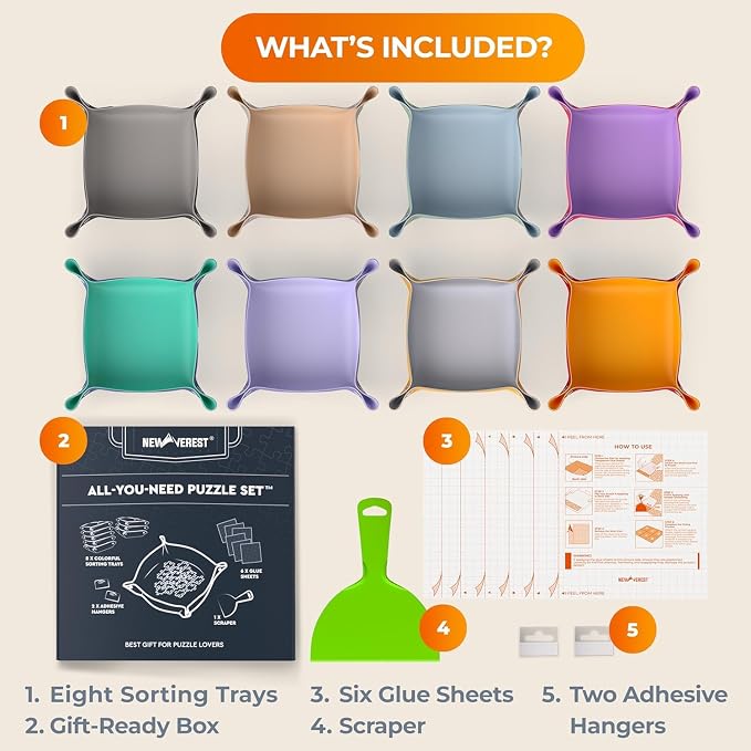 Newverest All-You-Need Puzzle Set: 8 Puzzle Sorting Trays - Image 7