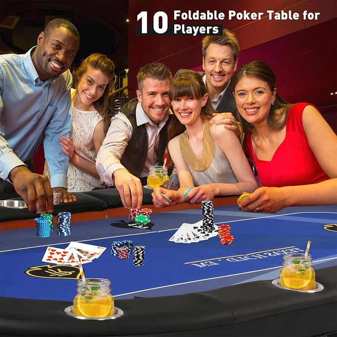 Upgrade Foldable Poker Table for 10 Players - Image 7
