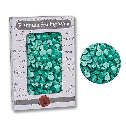 Teal Premium Sealing Wax Beads 2 OZ. -350 pcs+ by NostalgicImpressions