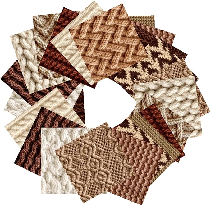 24 Sheets Knitting Wool Decorative Scrapbooking Paper Pad 6x6 Craft Paper - Image 5