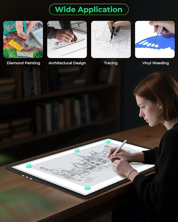 Rechargeable A2 Extra Large Diamond Art Light Board, Bawaslom Light Pad - Image 9