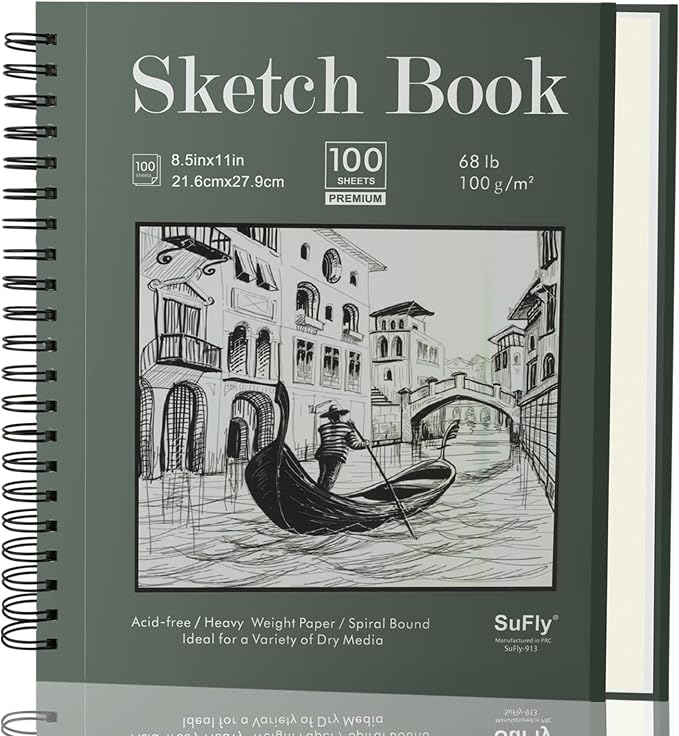 Sketch Book 8.5 x 11, Sketch Pad, 100 Sheets Spiral Sketchbook, Acid Free - Image 9