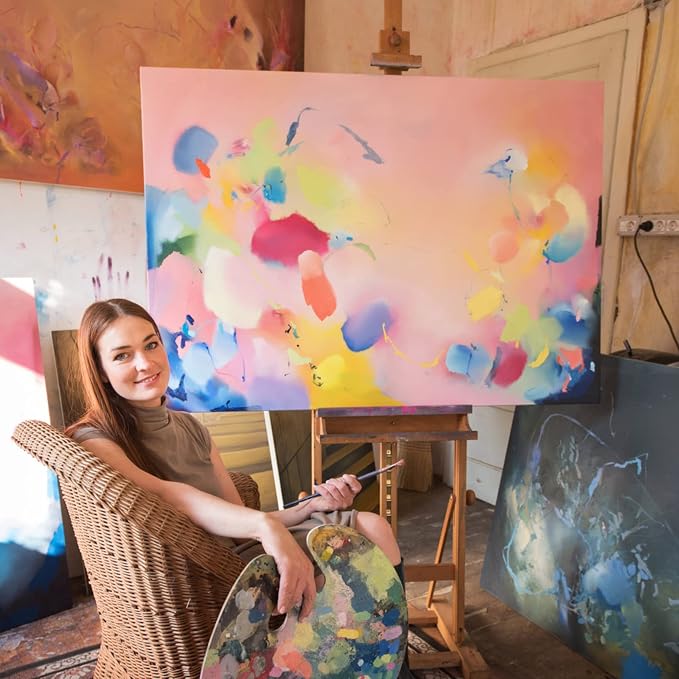 Large Canvas for Painting, 2 Pack 30x40 White Pre Stretched Canvases Fivefold - Image 7