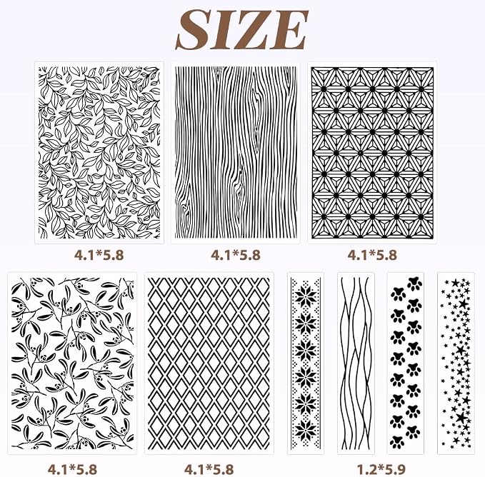 Embossing Folders Clay Stamps for Polymer Clay Earrings Making Embossing Tool - Image 6