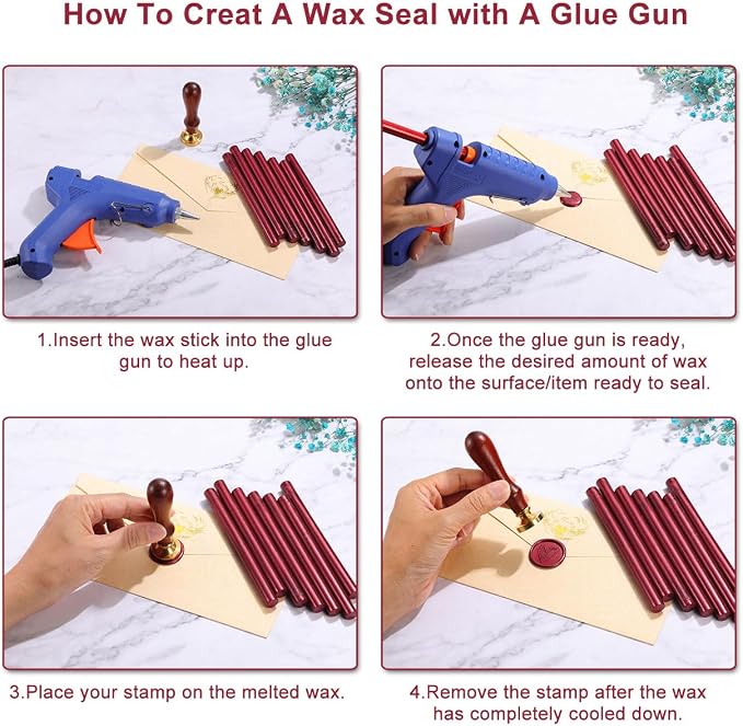 Yoption 15 Pieces Burgundy Glue Gun Sealing Wax Sticks - Image 6