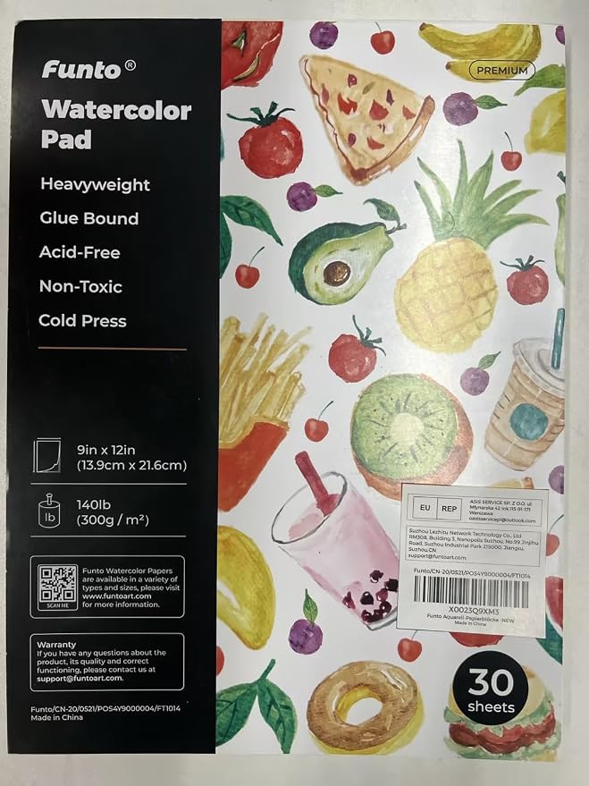 Funto Watercolor Paper Pads, 30 Sheets, 140lb/300gsm, Cold Pressed, Acid-Free - Image 7
