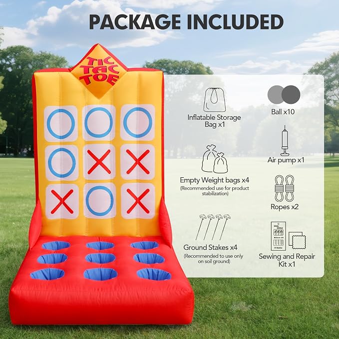 Inflatable Carnival Game with Built-in Blower, Portable Fun Toss Game - Image 7