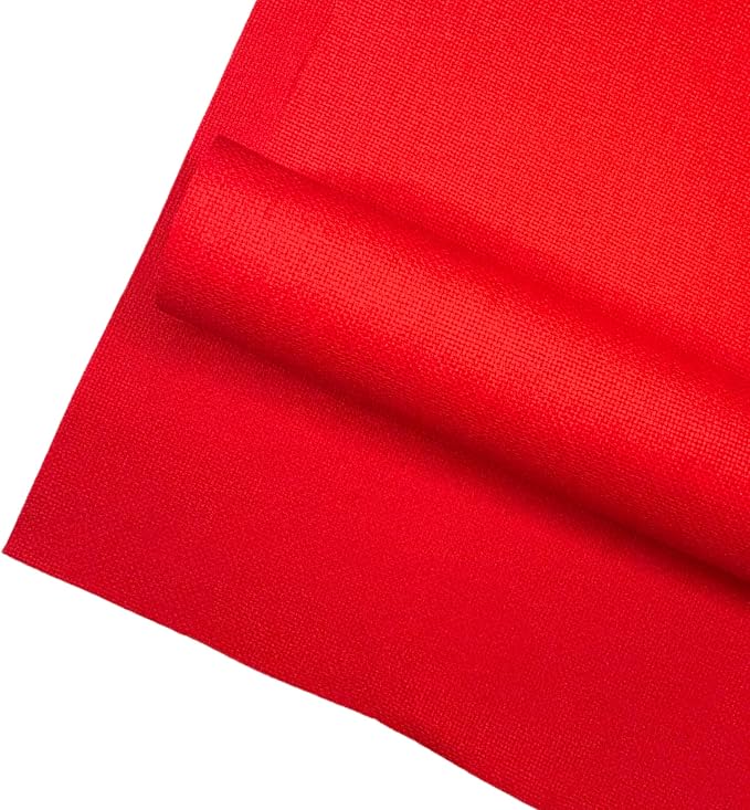 2 Sheets of Red 14 Count Aida Cloth – 21 x 21 Inch Pre-Cut Fabric Squares – - Image 7