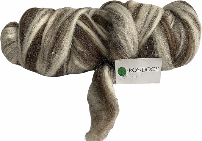 Kondoos Natural Wool roving, 8 OZ. Best - Image 8
