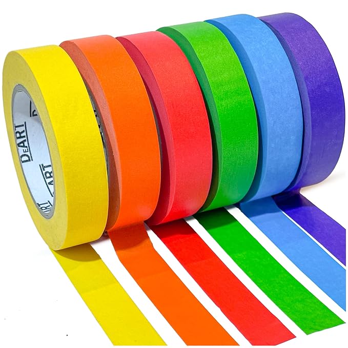 DEART Colored Masking Painters Labeling Tape Masking Tape 1 inch Color Painter - Image 9