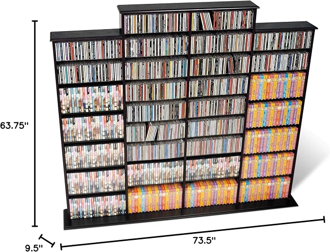 Prepac 4 Column Tall Cabinet Media Storage, 73.5" Wide - Image 8
