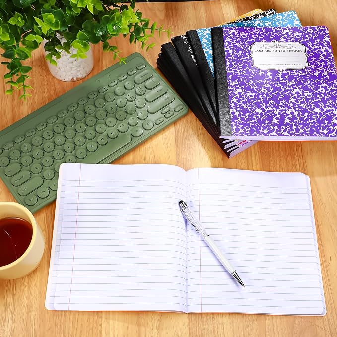 Seajan 20 Pack Composition Notebooks, Wide Ruled Paper, 7-1/2" x 9-3/4" Marble - Image 7