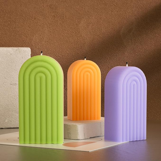 3 Pack Deep Resin Mold Arch Rectangle Door Candle Silicone 3D Animal Candle - Image 6