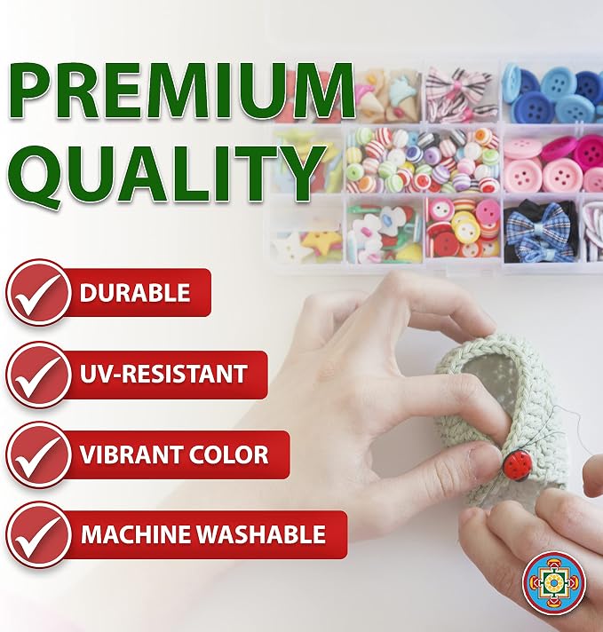 Mandala Crafts Bonded Nylon Thread Yellow Heavy Duty Sewing Threads - Image 7