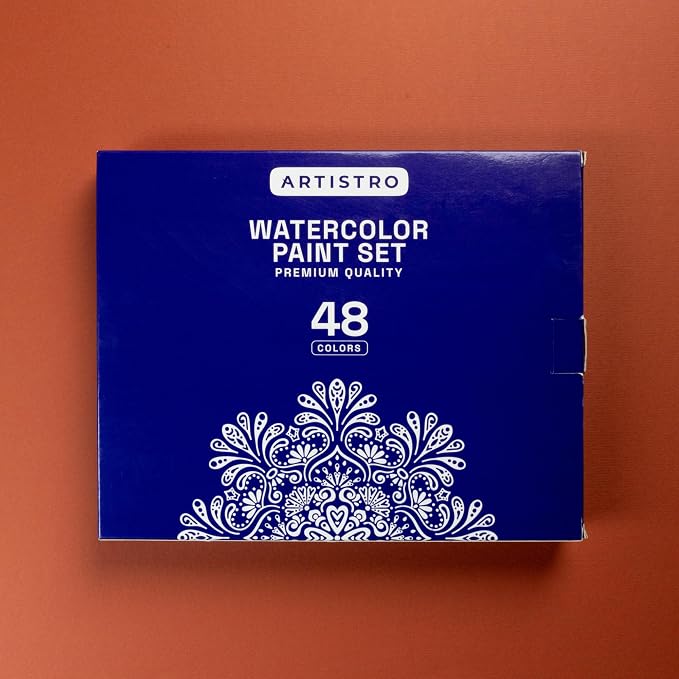 ARTISTRO Watercolor Paint Set – 48 Vivid Colors in Portable Box, Including - Image 9