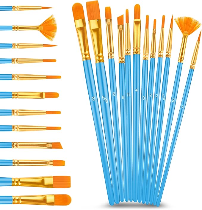 Acrylic Paint Set With 12 Brushes, 24 Colors Art Craft Paints - Image 8