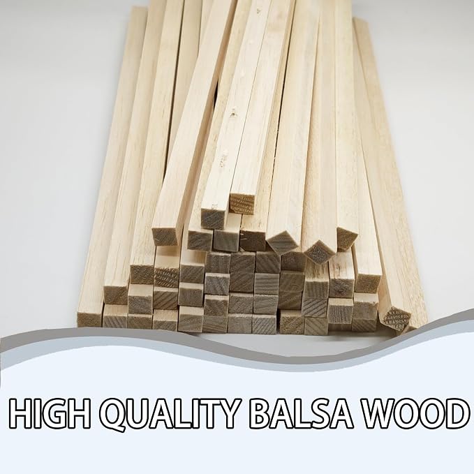 60pcs Dowel Rods 3/8 x 3/8 x 12 inch, Square Wood - Image 7