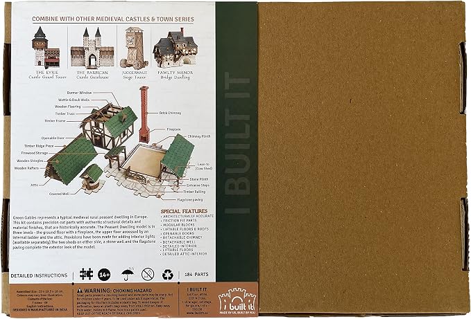 Green Gables P - 3D Wooden Puzzle - DIY 28mm Scale Model Building Kit - Image 9