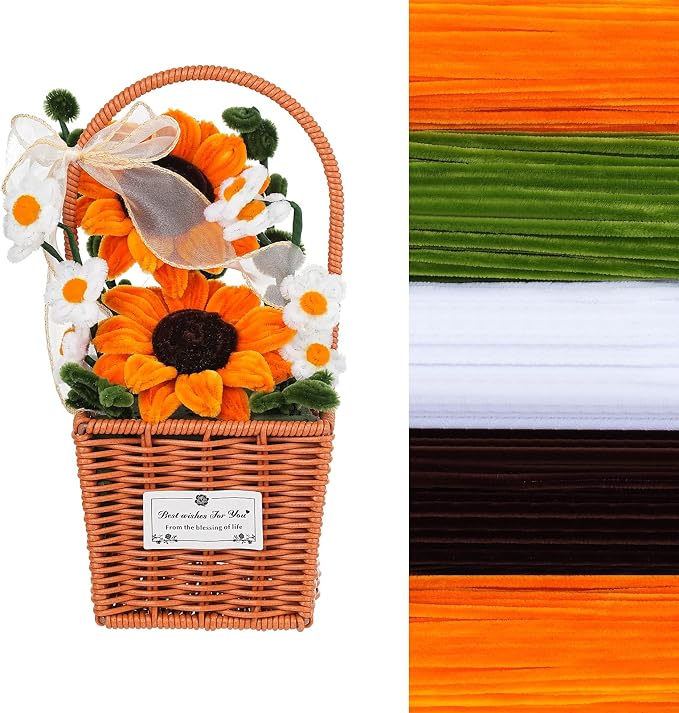 400 Pieces Craft Pipe Cleaners Bulk, Floral Stems - Image 7