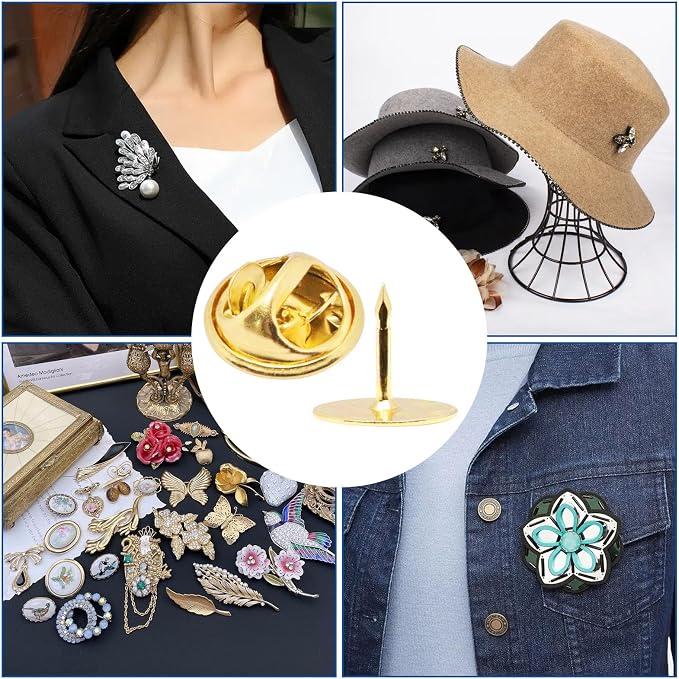 130 Set Pin Backs, Blank Pins Scatter Butterfly Clutch Pin Holder Enamel Pin - Image 7
