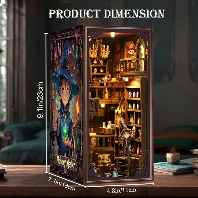 Book Nook Kit for Adults, DIY Miniature House Kit 3D Printed Booknook Wooden - Image 6