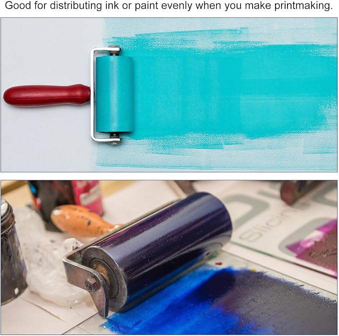 PATIKIL 4 Inch Acrylic Roller Brayer, Clay Rolling Pin Tools - Image 5
