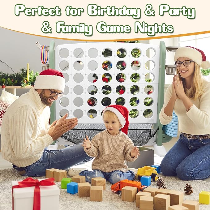Ancaixin Giant 4 in-A-Row Connect Game Set, Adjustable Height Jumbo Yard Game - Image 7