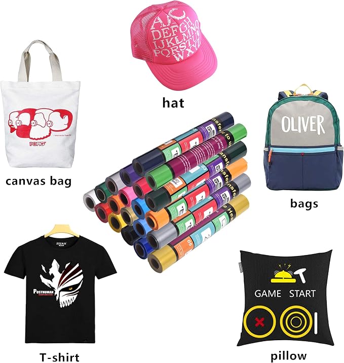 RENLITONG Purple HTV Iron on Vinyl 12Inch by 10ft Roll Heat Transfer Vinyl - Image 7
