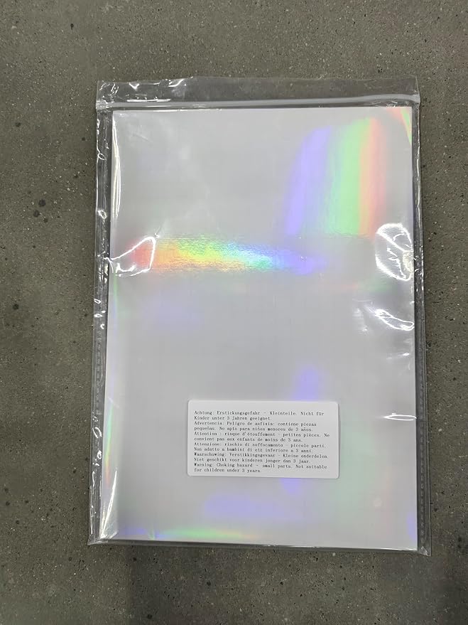 36 Sheets Holographic Sticker Paper Clear A4 Vinyl Sticker Paper Self Adhesive - Image 8