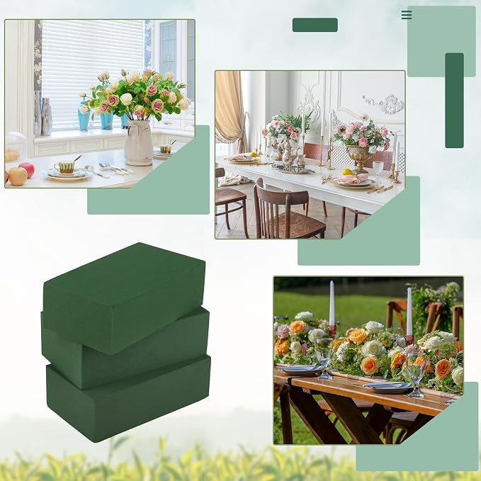 24 Packs Floral Foam Blocks Wet & Dry Floral Foam Bricks 5.5x3.1x1.8 Inch - Image 7