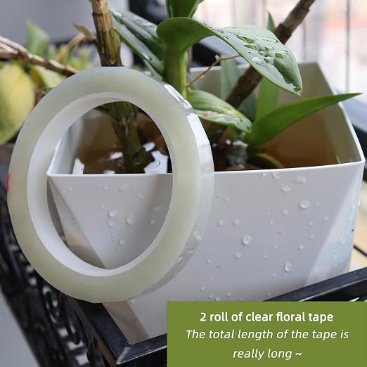 2 PCS Clear Floral Tape, 1/2" Flower Stem Wrap Tapes, Waterproof Florist Tape - Image 5