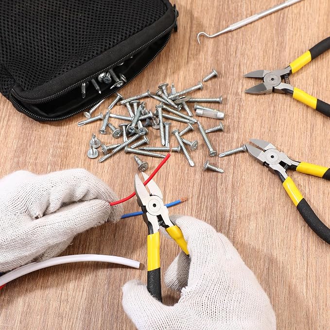 Lasnten 15 Pcs 5" Wire Cutters Precision Cutting Pliers Side Diagonal Cutters - Image 7