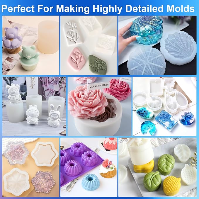 Silicone Mold Making Kit, 32oz 10A Elastic Liquid Silicone - Image 6