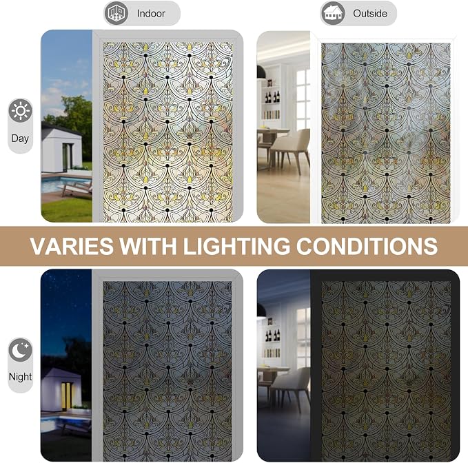 3D Stained Glass Window Film, Decorative Window Privacy Film - Image 6