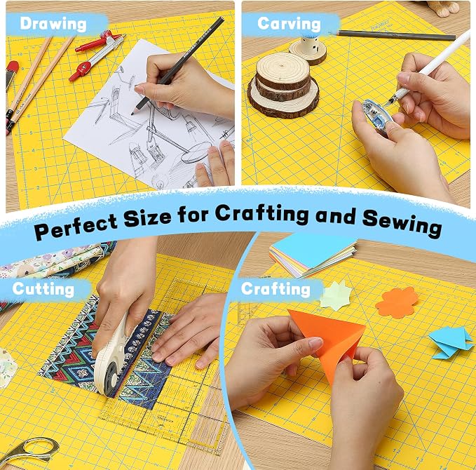 Premium Self Healing Cutting Mat 18'' x 12'', A3 Non-slip Sewing Mat - Image 7