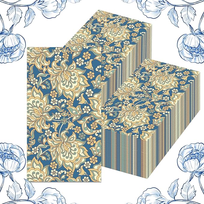 100Pcs William Morris Paper Napkins Disposable Paper Floral Vintage Napkins - Image 7