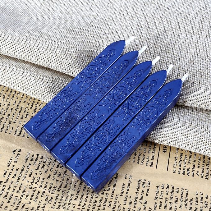 Blue Sealing Wax Sticks, Yoption 5 Pcs Totem Fire Manuscript Wax Seal Sticks - Image 6