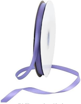 TONIFUL 3/8 in x 100yds Light Purple Satin Ribbon Thin Solid Fabric Ribbons Roll - Image 7