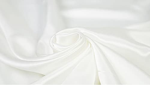 100cm*140cm White Natural Silk Satin Fabric 12 Momme Soft Silk Cotton Fabric - Image 5