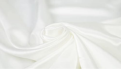 100cm*140cm White Natural Silk Satin Fabric 12 Momme Soft Silk Cotton Fabric - Image 5