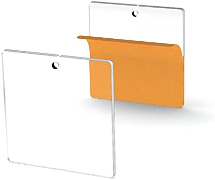 25 Acrylic Square Clear with Hole by SotoLaserCutting